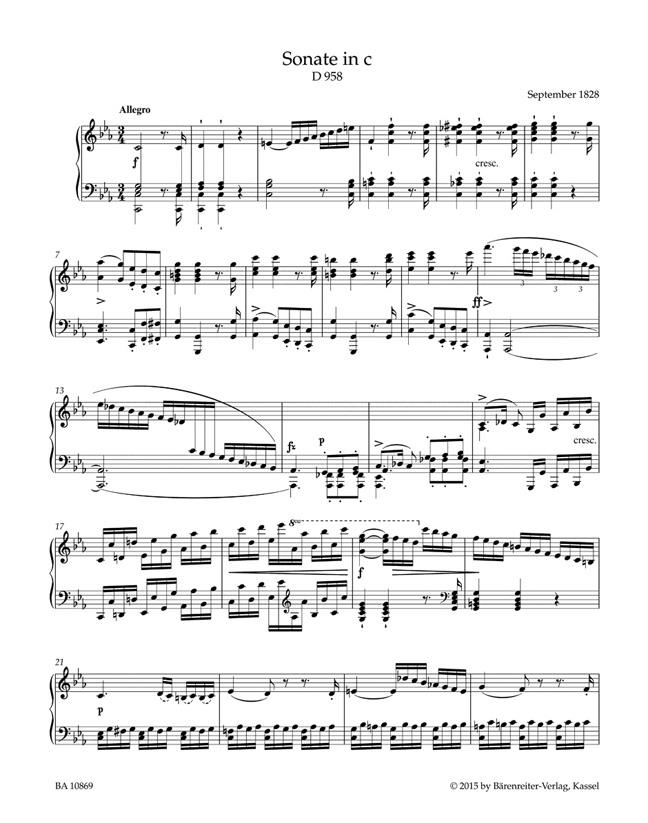 Sonata In C Minor D 958